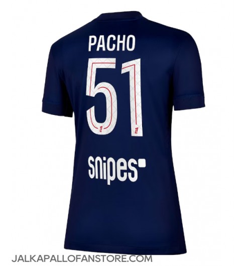 Paris Saint-Germain Willian Pacho #51 Kotipaita Naisten 2025-26 Lyhythihainen Paris Saint-Germain Willian Pacho #51 Kotipaita Naisten 2025-26 Lyhythihainen